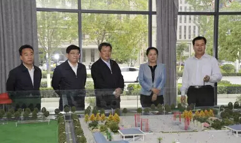 市長陳青，副市長王月成陪同省電力投資集團(tuán)公司總經(jīng)理李輝一行深入階州廣場視察