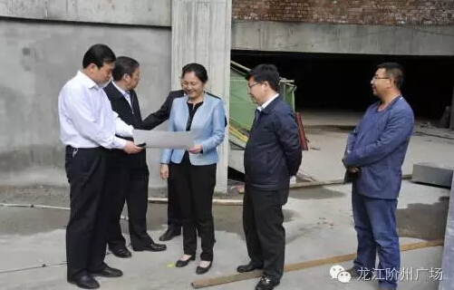 市長陳青，副市長王月成陪同省電力投資集團(tuán)公司總經(jīng)理李輝一行深入階州廣場視察