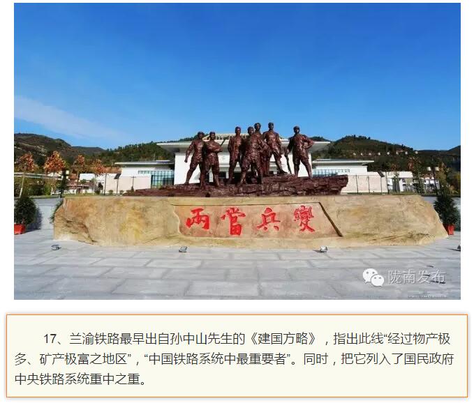蘭渝鐵路最早由孫中山先生提出？在隴南，你不知道的事兒還有……