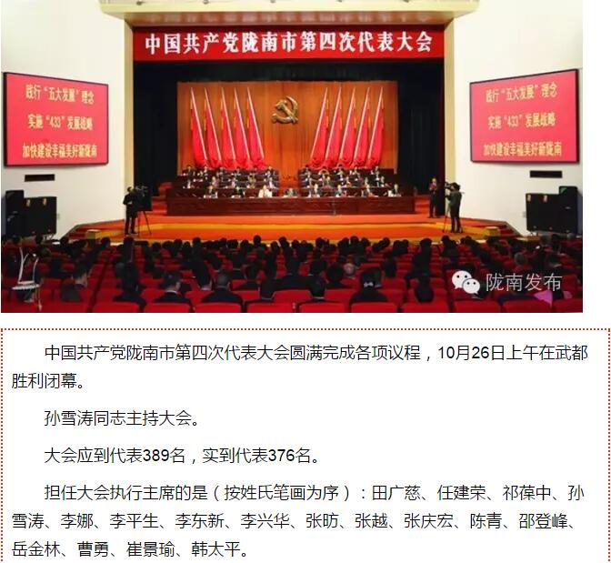 市第四次黨代會勝利閉幕！選出新一屆領(lǐng)導班子