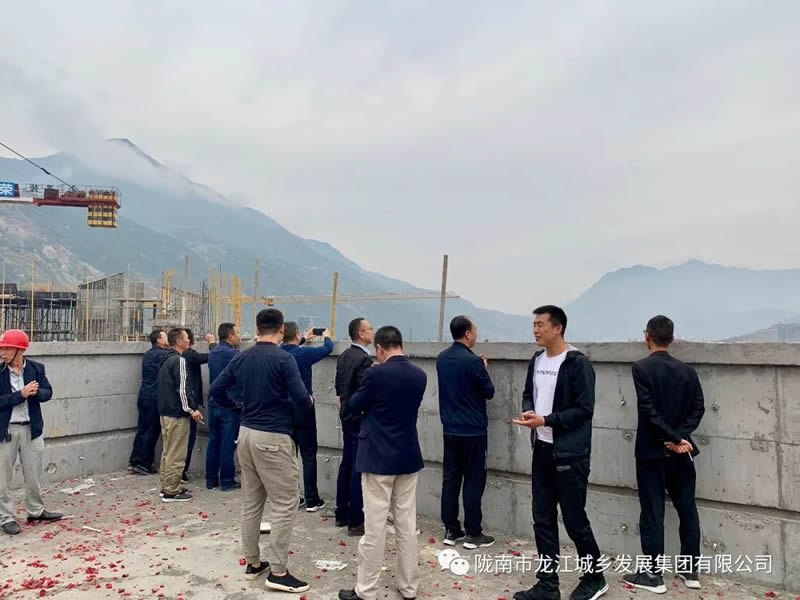 匠心傾注、喜封金頂——龍江?雙子座商住小區(qū)主體順利封頂