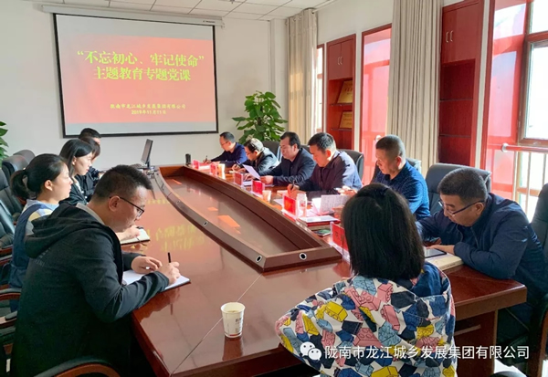 市龍江集團開展“不忘初心、牢記使命”主題教育專題黨課