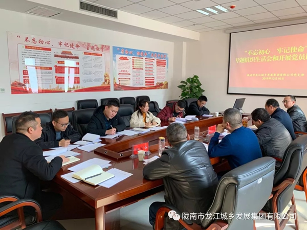市龍江集團(tuán)黨支部召開(kāi)“不忘初心、牢記使命”專題組織生活會(huì)和民主評(píng)議黨員會(huì)議